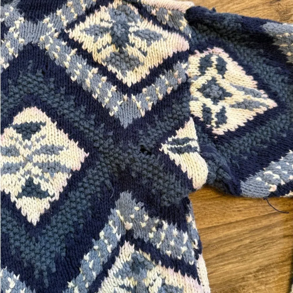 Vintage Northern Isles Hand Knit Aztec Sweater